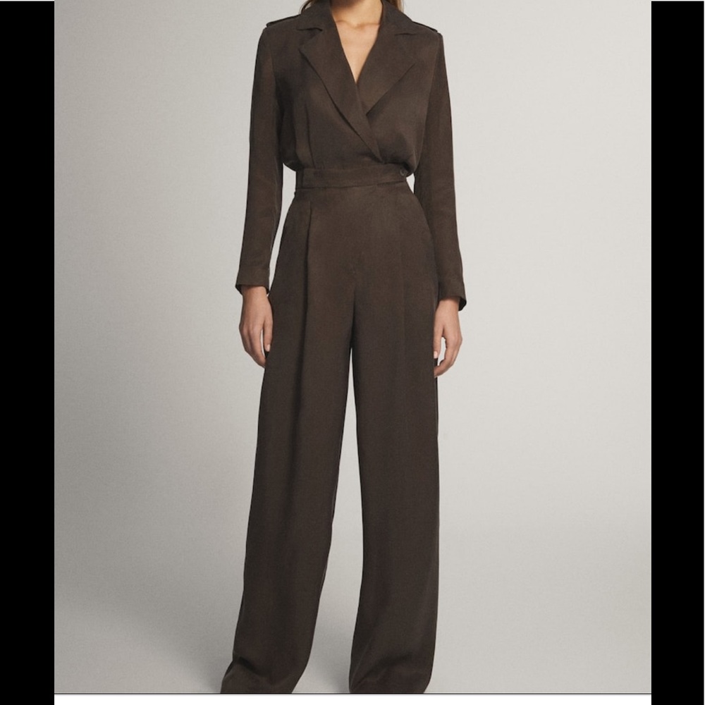 Massimo Dutti Cupro Jumpsuit